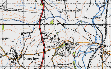 Old map of North Aston in 1946