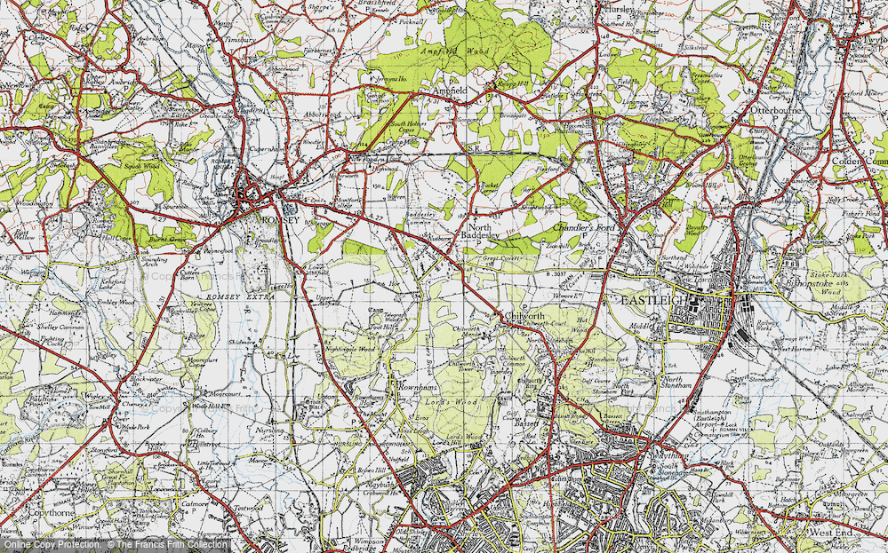 Old Map of North Baddesley, 1945 in 1945