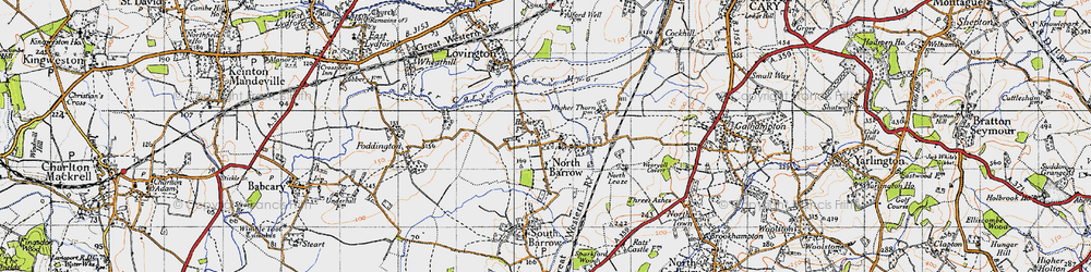 Old map of North Barrow in 1945