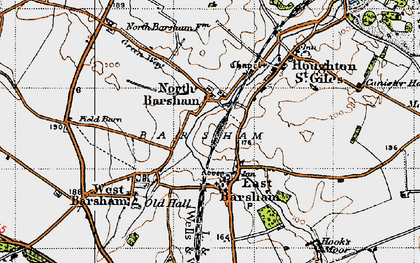 Old map of North Barsham in 1946