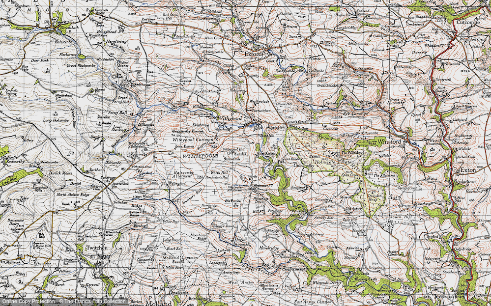 Old Map of Historic Map covering Westwater Allotment in 1946