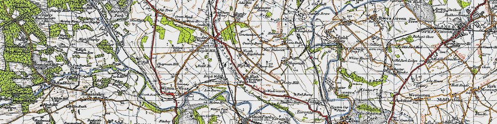 Old map of North Bitchburn in 1947