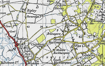 Old map of North Bockhampton in 1940