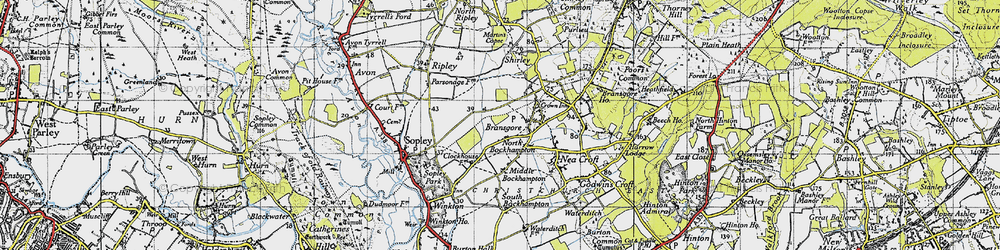 Old map of North Bockhampton in 1940