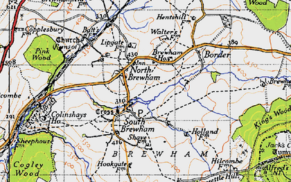 Old map of Border in 1946