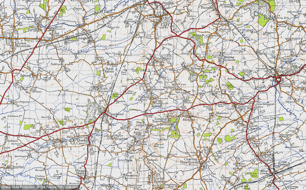 Old Map of North Cadbury, 1945 in 1945