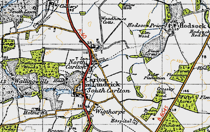 Old map of Willow Holt in 1947