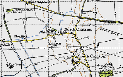 Old map of North Carlton in 1947