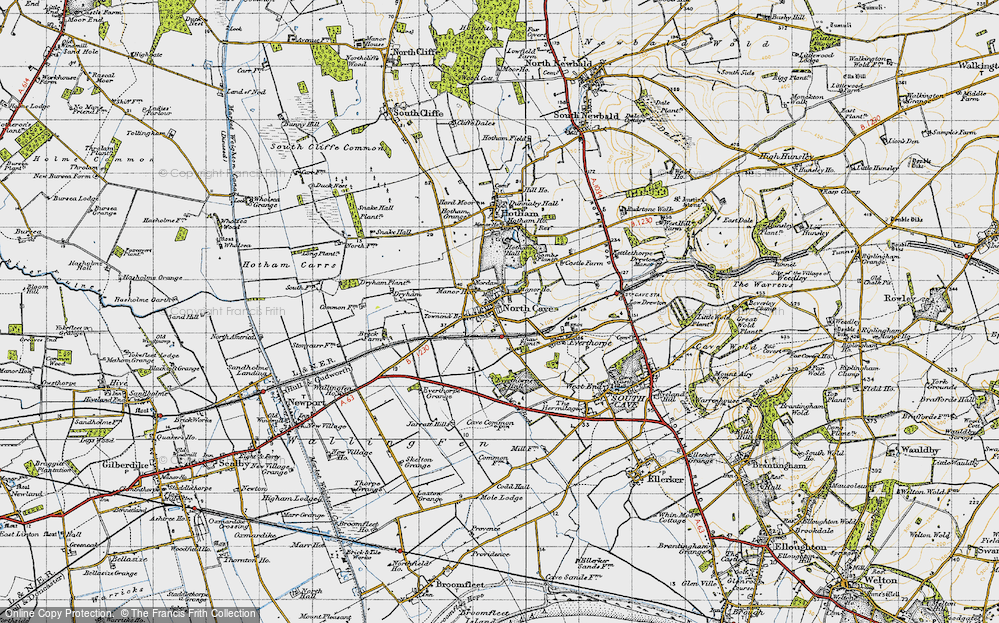 Old Map of North Cave, 1947 in 1947