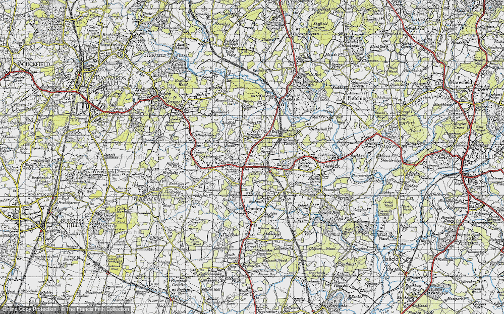 Old Map of North Chailey, 1940 in 1940