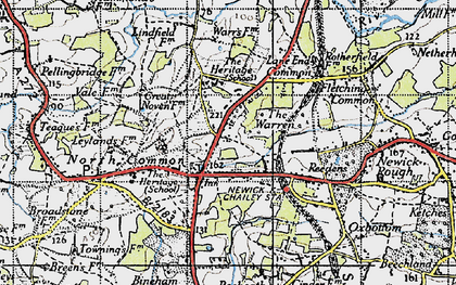 Old map of North Chailey in 1940