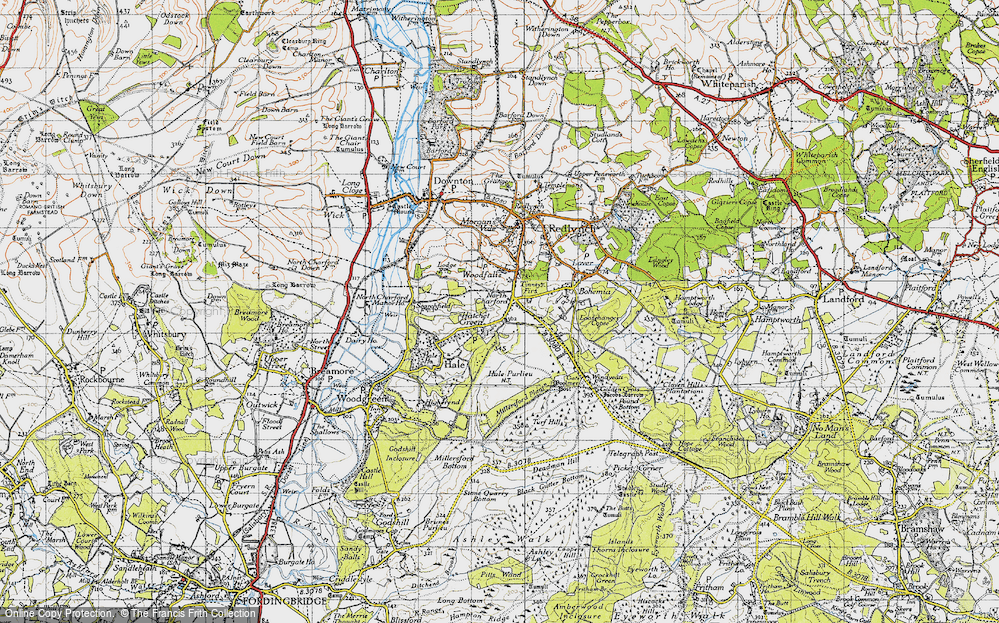 Old Map of North Charford, 1940 in 1940