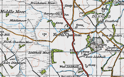 Old map of Doxford Newhouses in 1947