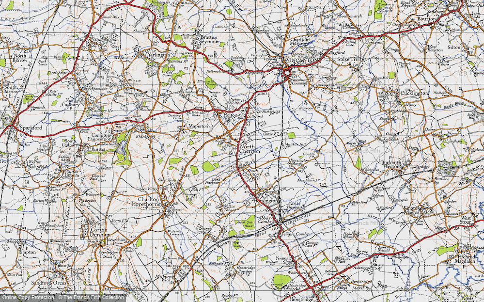 Old Map of North Cheriton, 1945 in 1945