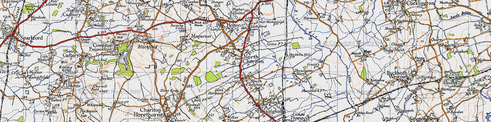 Old map of North Cheriton in 1945