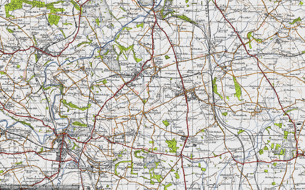 Old Map of North Close, 1947 in 1947