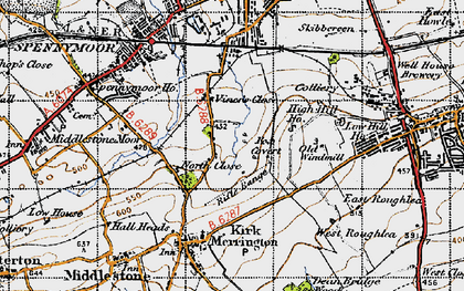 Old map of North Close in 1947