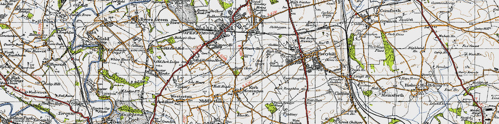 Old map of North Close in 1947