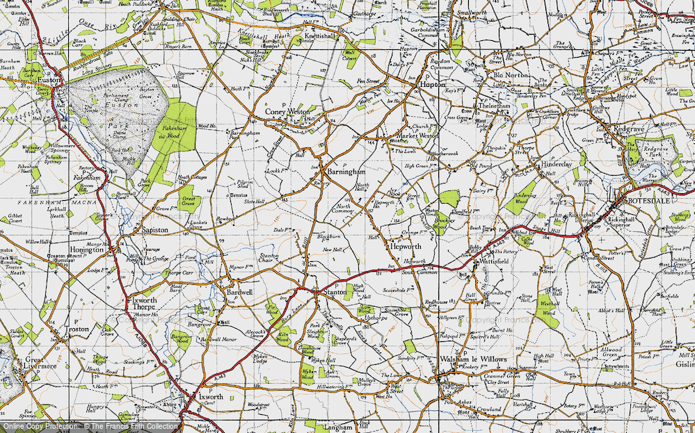 Old Map of North Common, 1946 in 1946