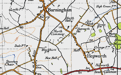Old map of North Common in 1946