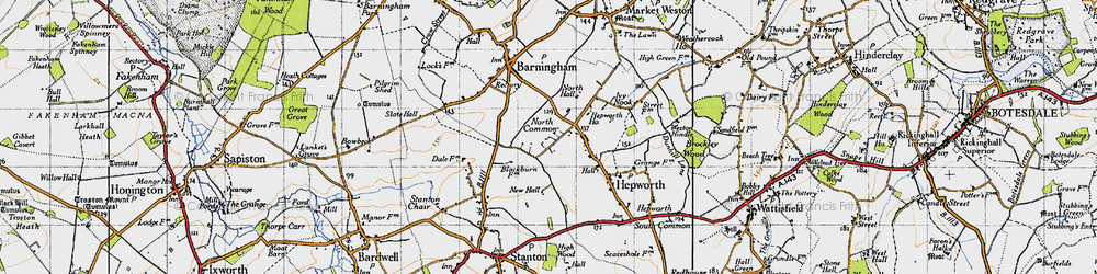 Old map of North Common in 1946