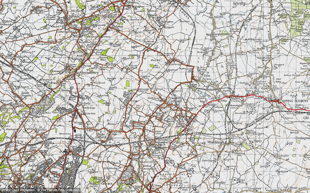 Old Map of North Corner, 1946 in 1946
