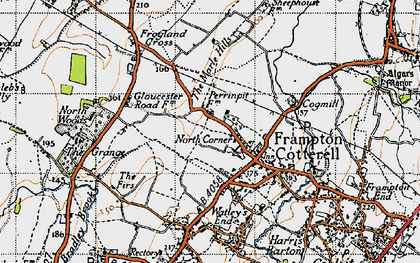 Old map of North Corner in 1946