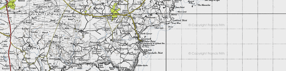 Old map of Boscarnon in 1946