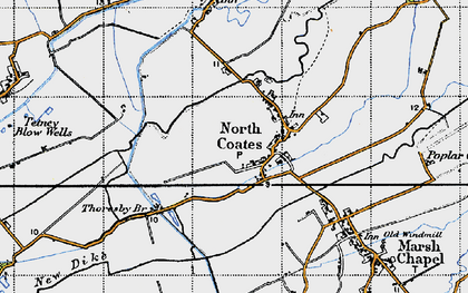 Old map of North Cotes in 1946