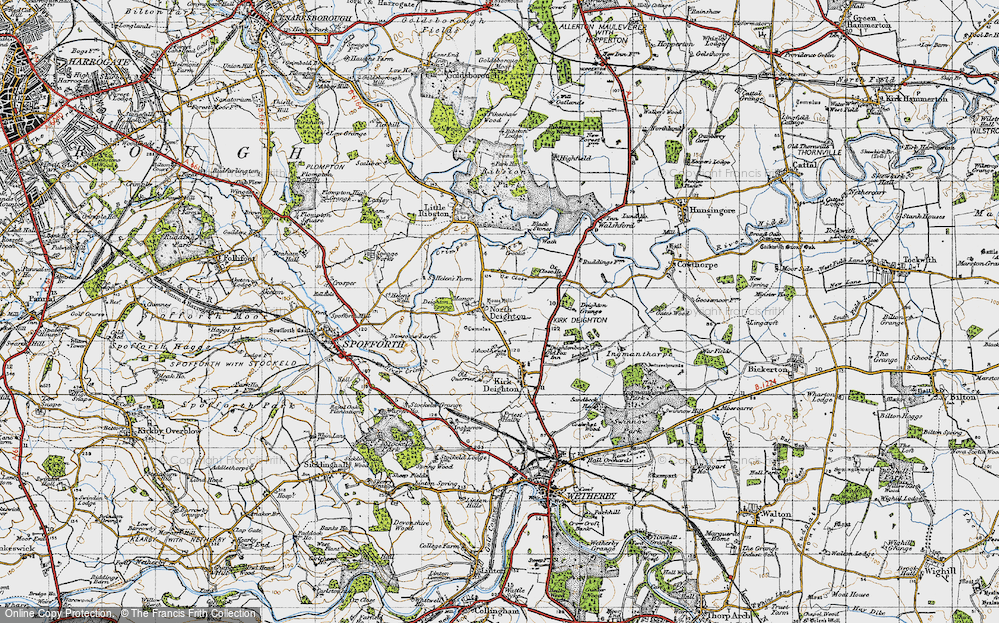 Old Map of North Deighton, 1947 in 1947