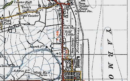 Old map of North Denes in 1945