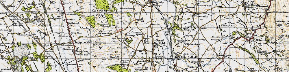 Old map of North Dykes in 1947