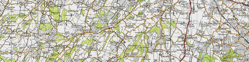 Old map of North Eastling in 1946