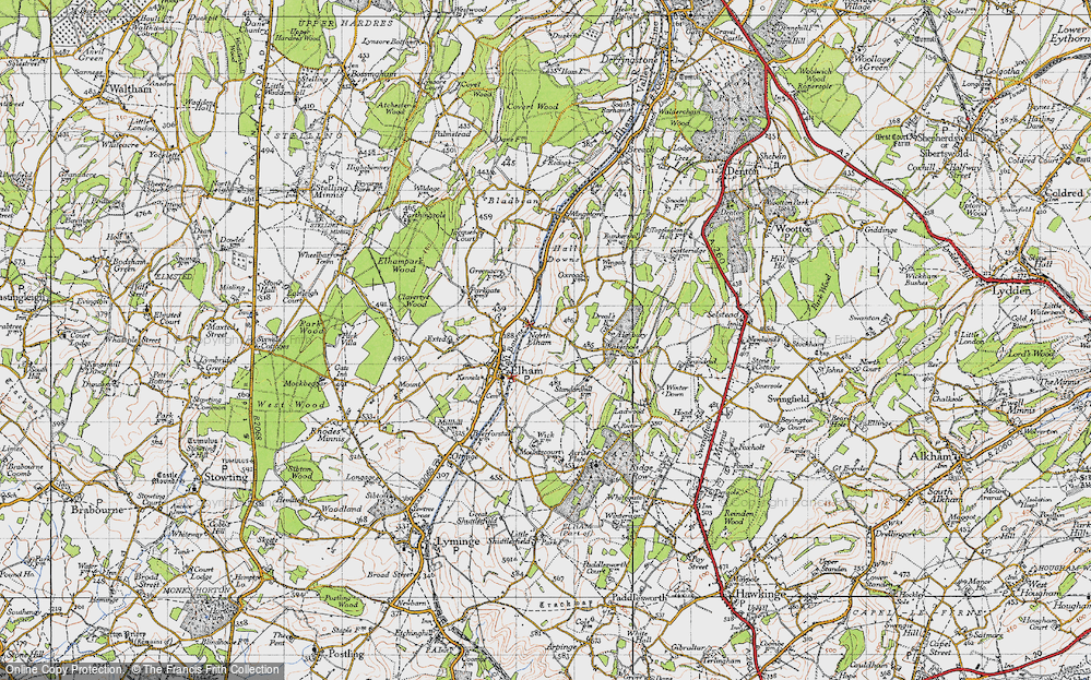 Old Map of North Elham, 1947 in 1947