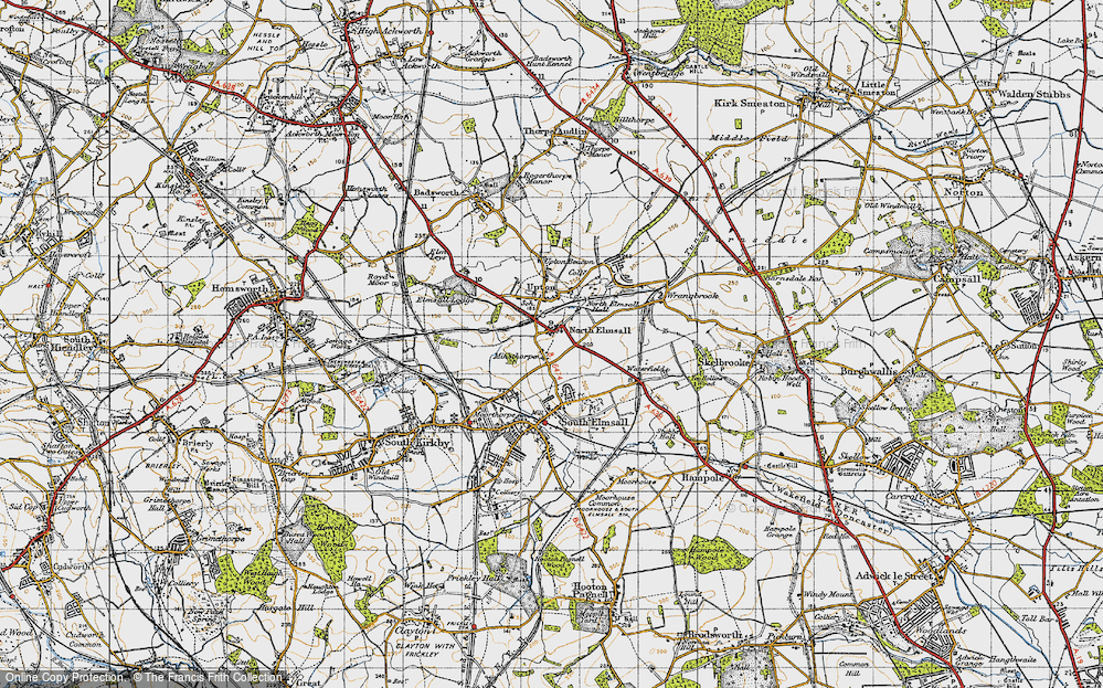 Old Map of North Elmsall, 1947 in 1947