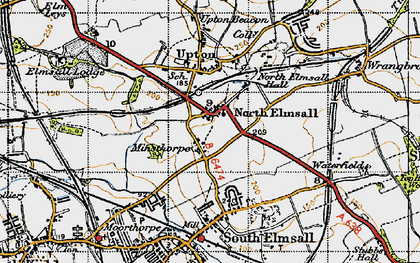 Old map of North Elmsall in 1947