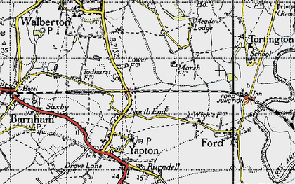 Old map of North End in 1945