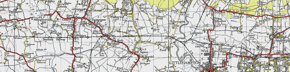 Old map of North End in 1945