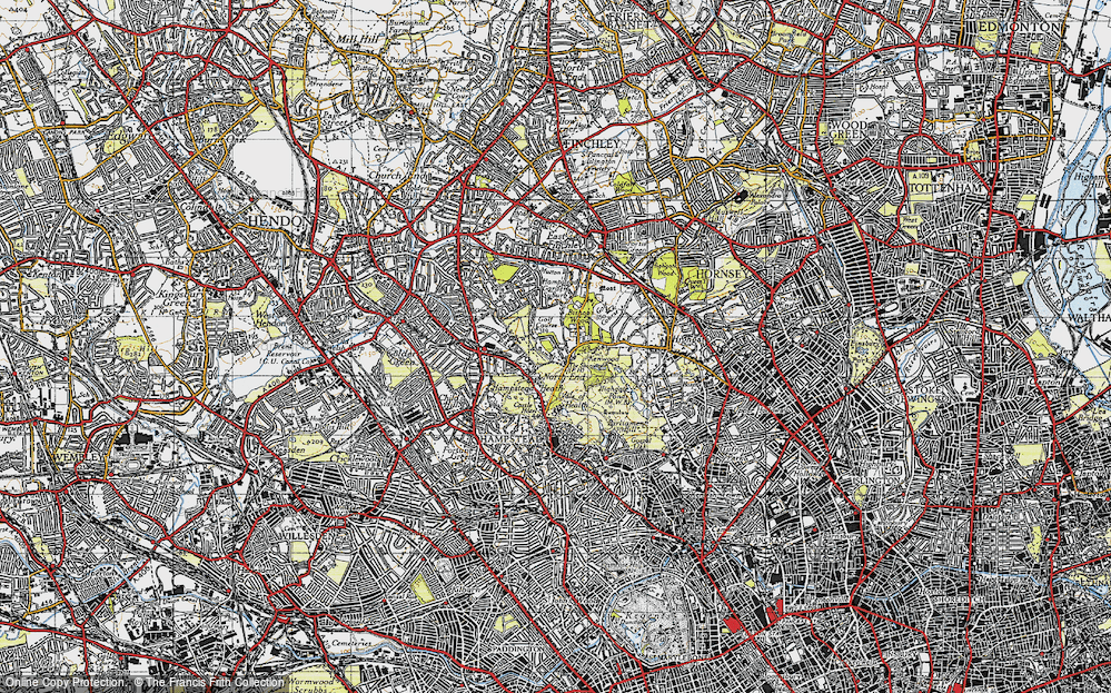 Old Map of North End, 1945 in 1945