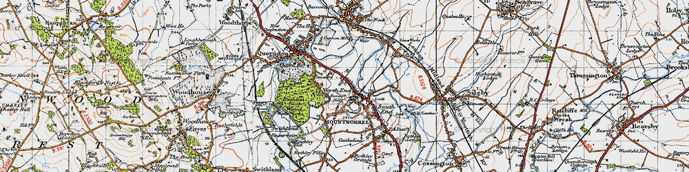 Old map of Buddon Wood in 1946