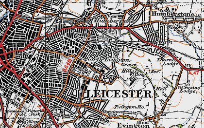 Old map of North Evington in 1946