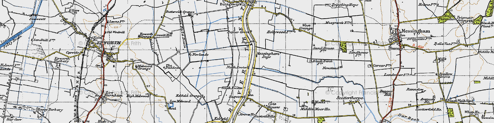 Old map of North Ewster in 1947