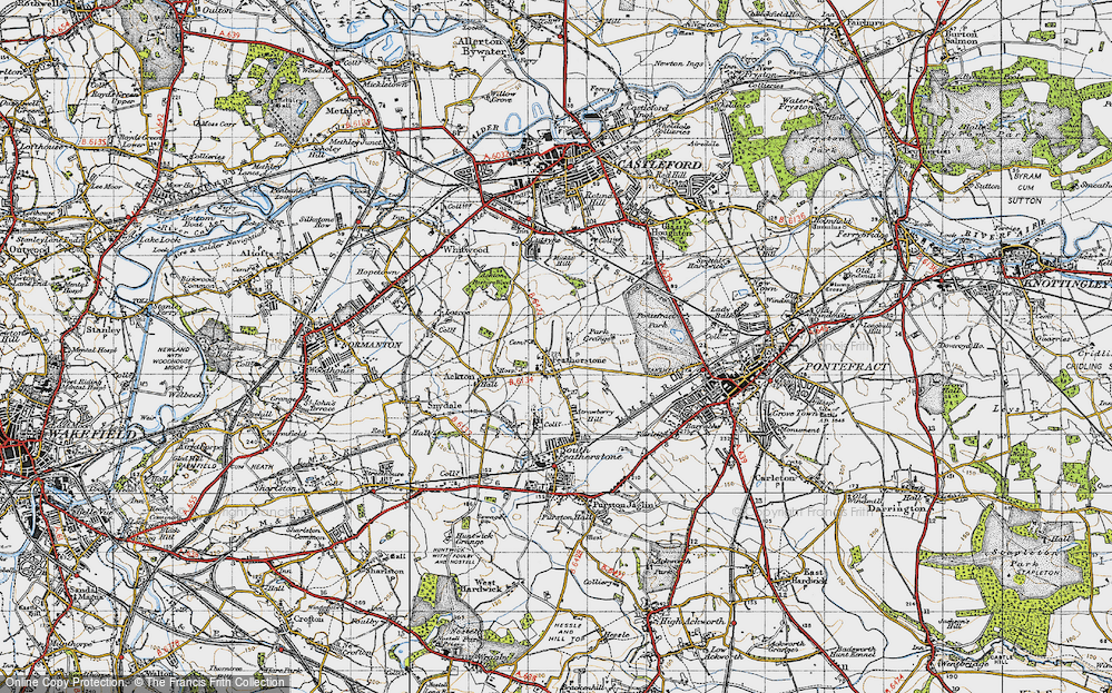 Old Map of North Featherstone, 1947 in 1947