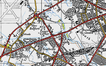 Old map of North Feltham in 1945