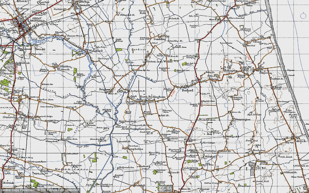 Old Map of North Frodingham, 1947 in 1947