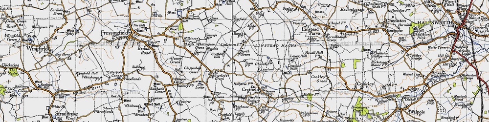 Old map of North Green in 1946