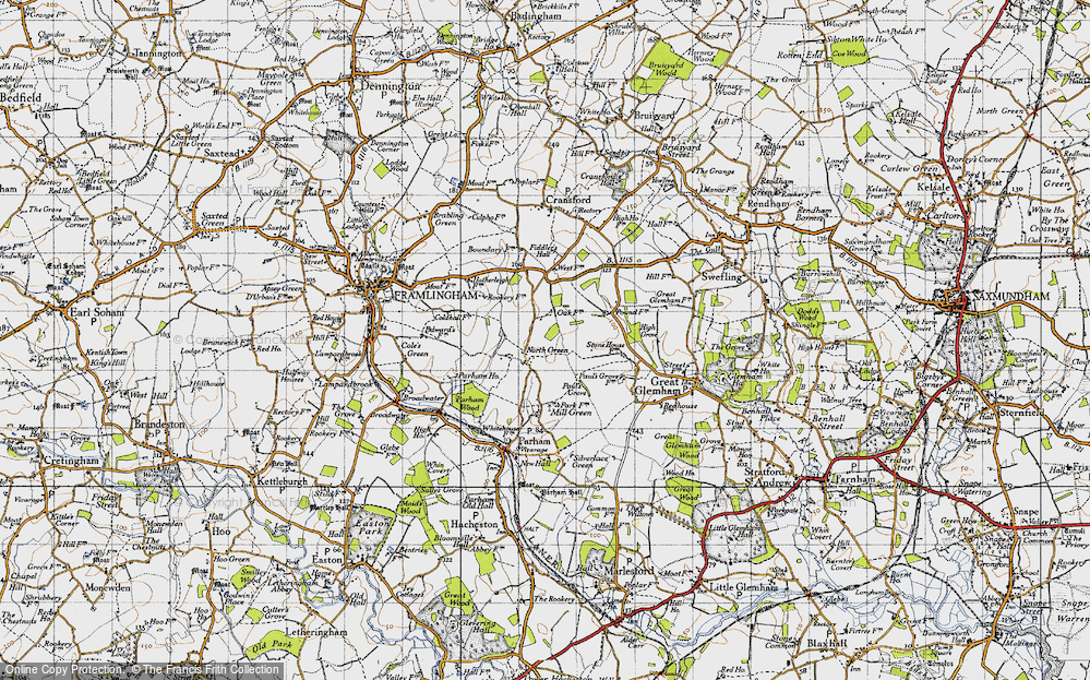 Old Map of North Green, 1946 in 1946