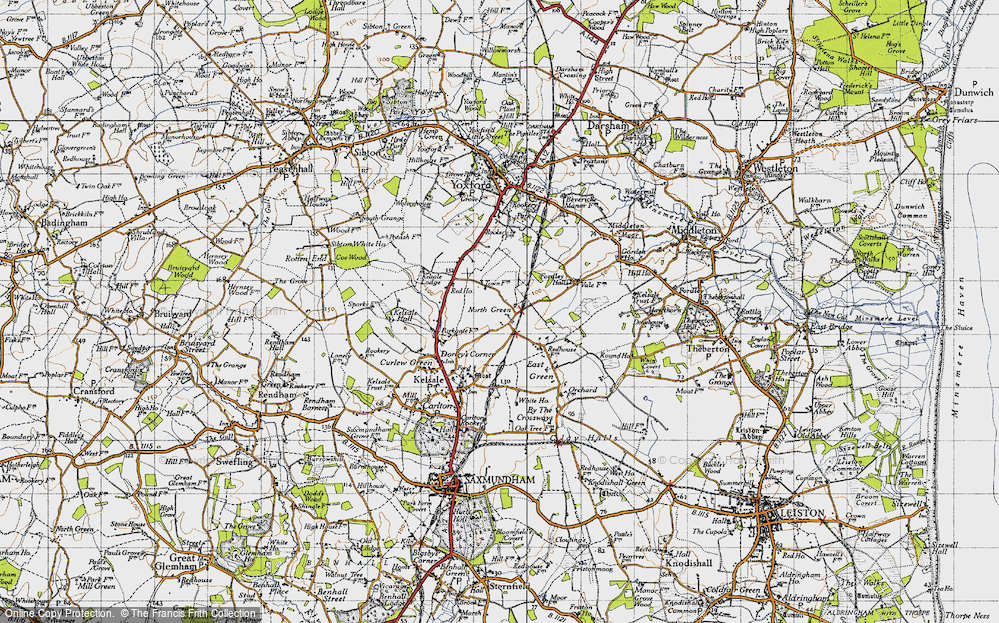Old Map of North Green, 1946 in 1946