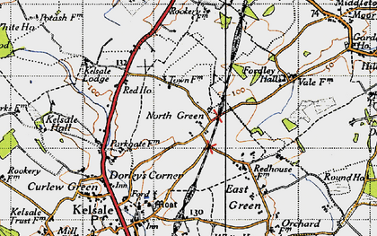 Old map of North Green in 1946