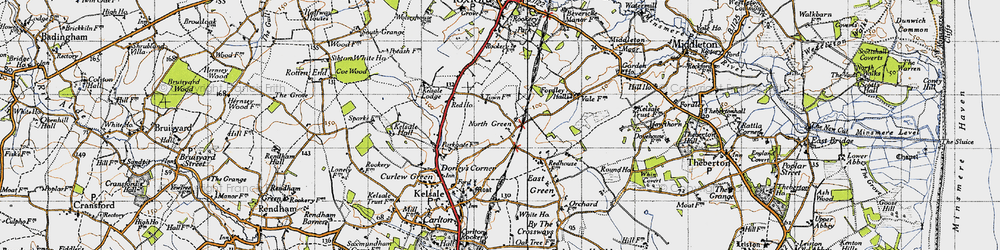 Old map of North Green in 1946